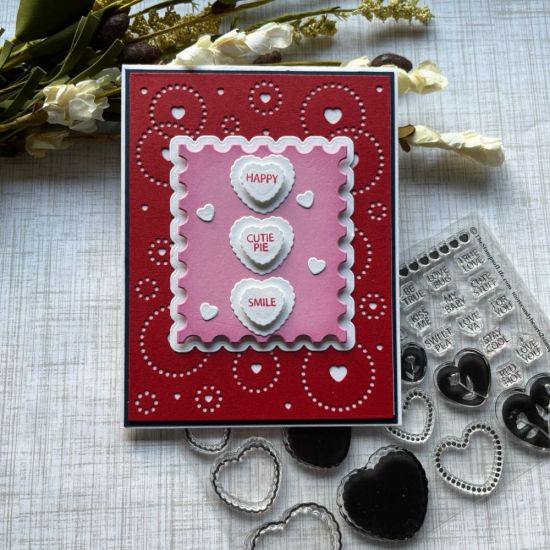 Conversation heart background die

