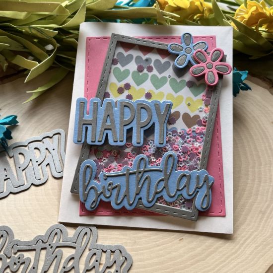 Cheerful Happy Birthday Die set
