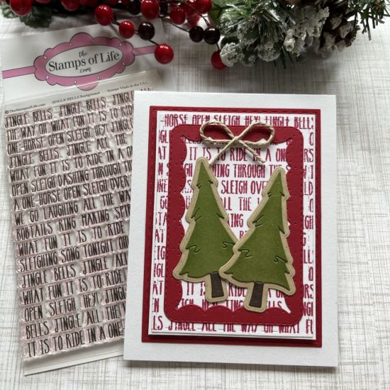Jingle bells background stamp
