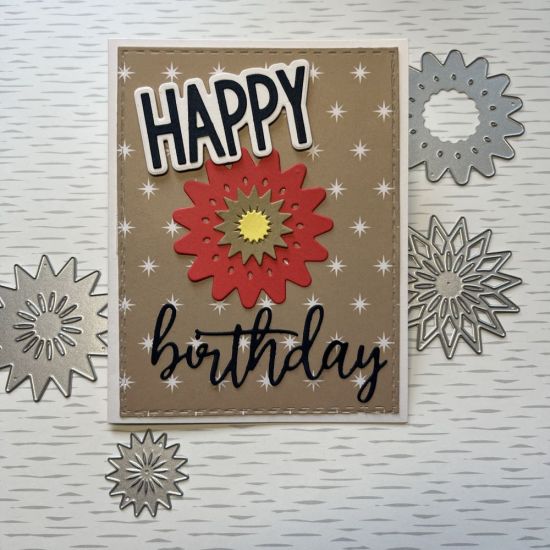 Cheerful Happy Birthday Die set
