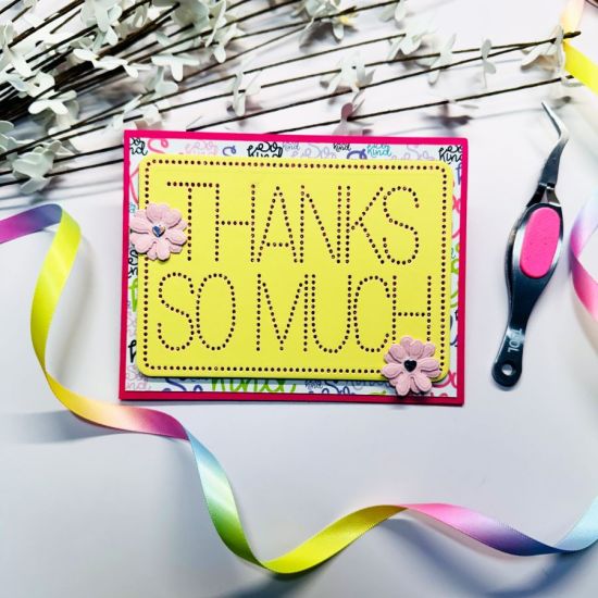Keywords: Thanks so much dotted background die