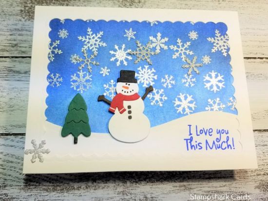 Snowman
Keywords: Snowglobe2stamp, Scallop Rectangles, Border Dies