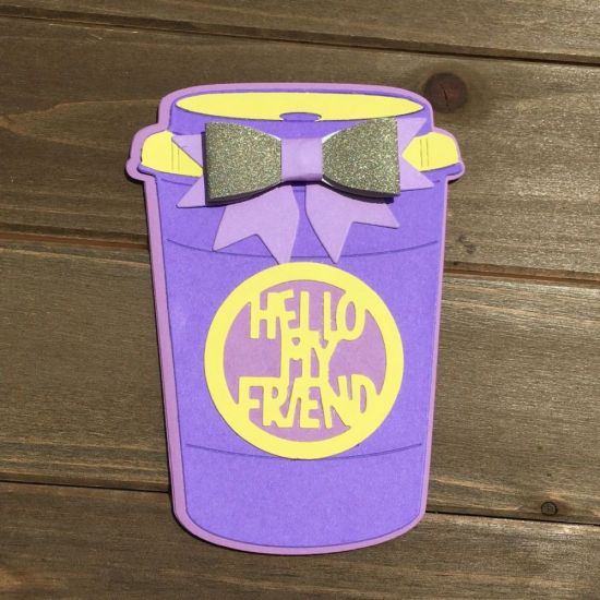 Purple Coffee Cup Fold It with a Bow
Coffee Cup Fold It
Keywords: Large Bow Die, Coffee Cup Fold It, 2 Inch Circle Words