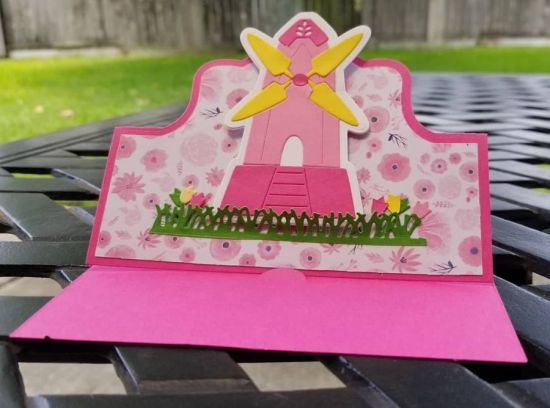 Royal Stand-up card with windmill.
