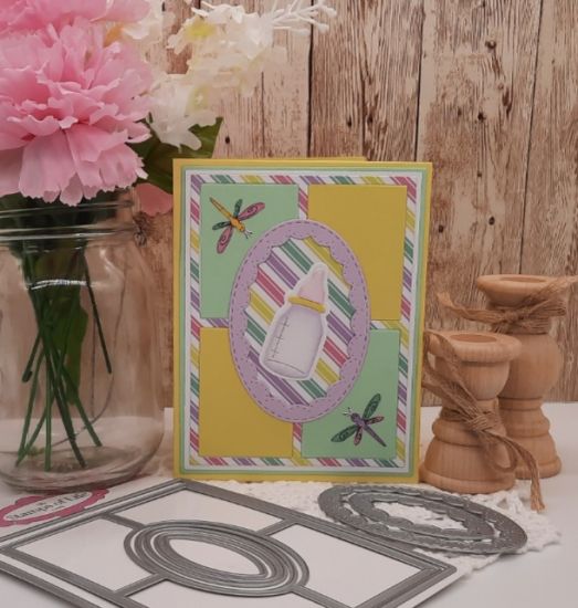 Inside scallop ovals
Keywords: GridDies Inside scallop oval, onesie fold it, oval grid card