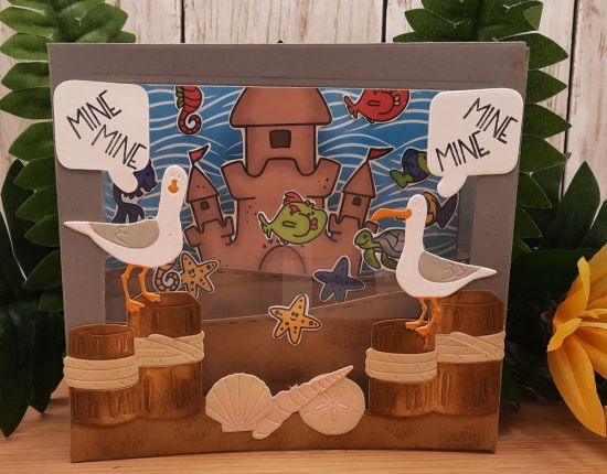 By the sea kit
Keywords: Seagulls 5x7 box card sandcastle fish