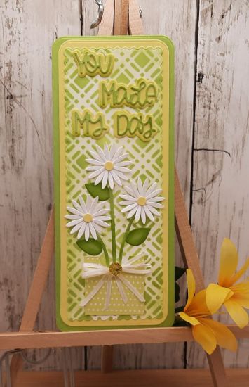 April 2022 card Kit
Keywords: Rounded slimline mini pocket daisy you made my day