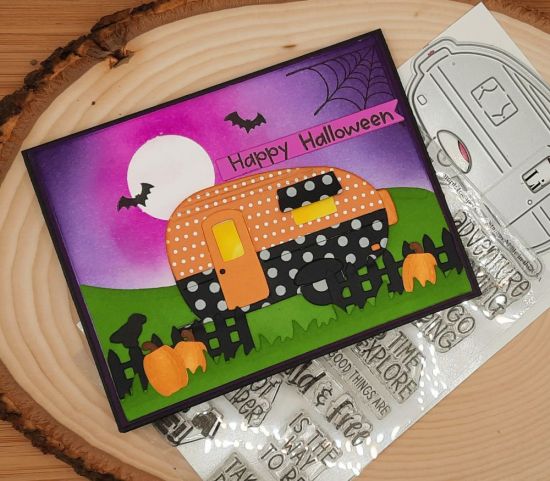 Camper2stamp
Keywords: Camper pumpkins bats fence cobweb