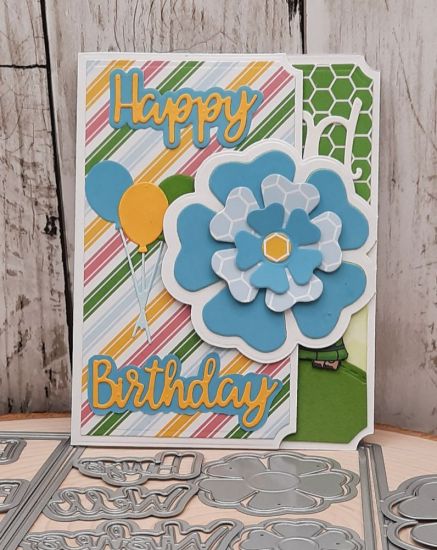 Flower fold over card
Keywords: Flower fold over turtles torties happy birthday balloons