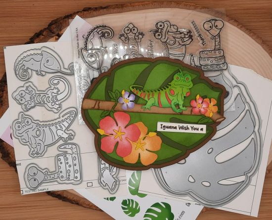 Critter Class
Keywords: Critters iguana palm leaf fold it tropical flowers