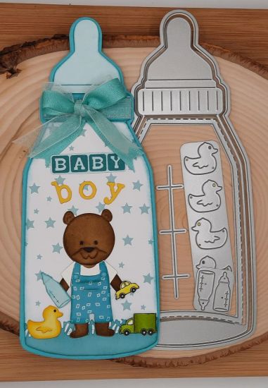 Baby Bottle Slimline Fold It
Keywords: Baby bottle fold it little peep bear