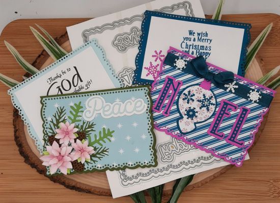 July 2022 Card Kit
Keywords: A1 deckle edge card ornaments striped alphabet snowflakes Poinsettia pinecones peace pine