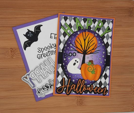 Cheerful Halloween dies
Keywords: Pumpkin ghost stary night oval tree halloween