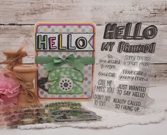 Let's stay in touch stamps
Keywords: Hello my friend telephone rounded corner card