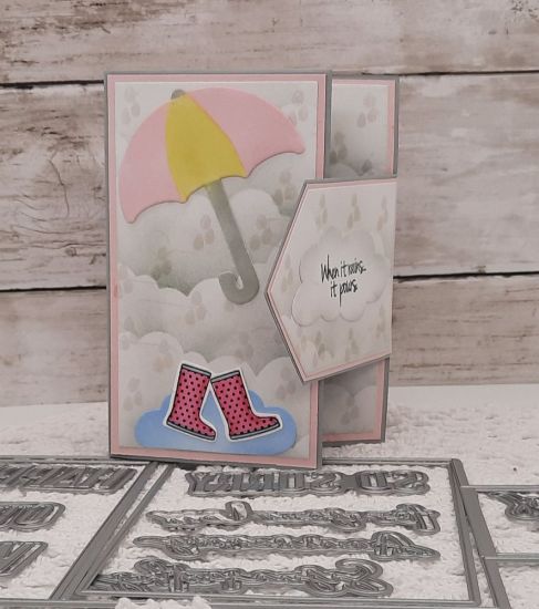 Fold over card
Keywords: Fold over umbrella boots