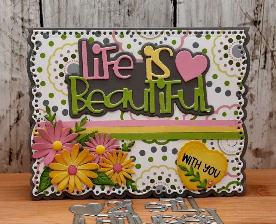 Life is Beautiful dies
Keywords: Life is beautiful flowers hearts deckle edge