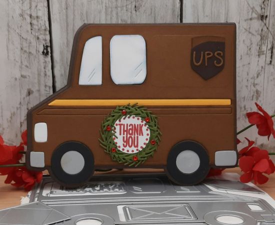 Mail Truck Fold It
Keywords: Mail truck fold it wreath thank you ups