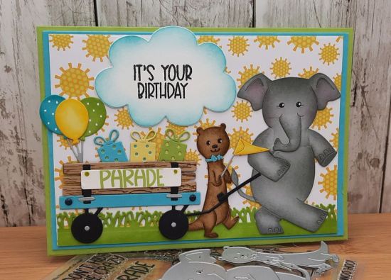 Parade Buddies 3
Keywords: Parade buddies elephant Weasley wagon sun balloons gifts