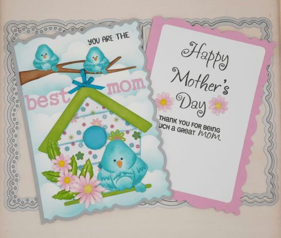 5x7 Deckle Edge card
Keywords: 5x7 deckle edge pudgie bird flowers branch mother's day