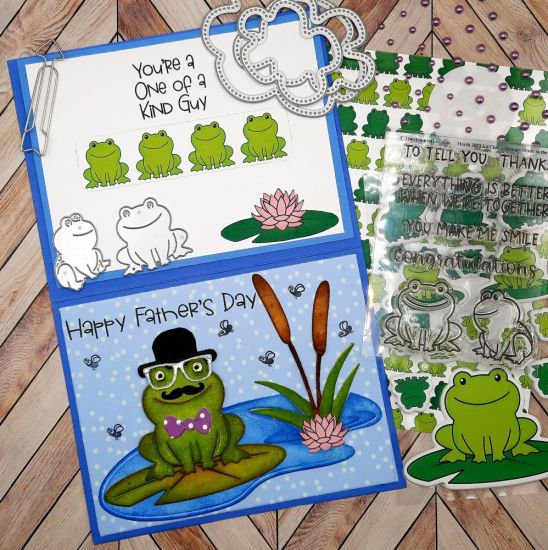 2023 March Card Kit
Keywords: March card kit frogs lilypad flower cattails hat mustache glasses pond fireflies