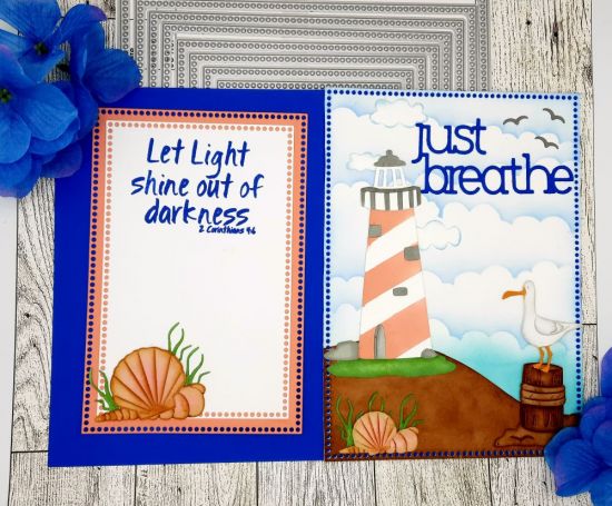 Rectangle dies
Keywords: Just breathe Lighthouse pelican seashells