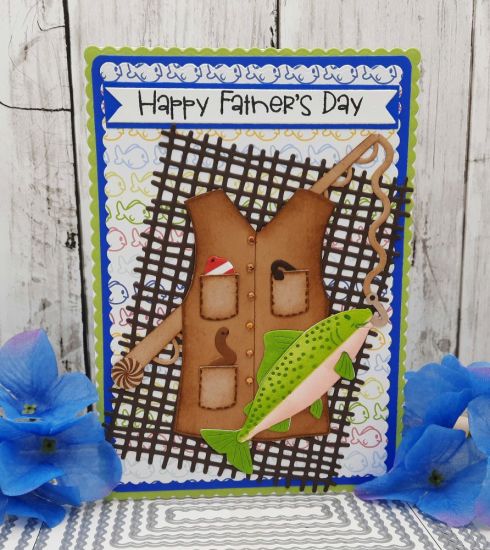 5x7 Small Scallop Rectangle dies
Keywords: Fathers day fish fishing vest rod burlap 5x7 small scallop rectangles