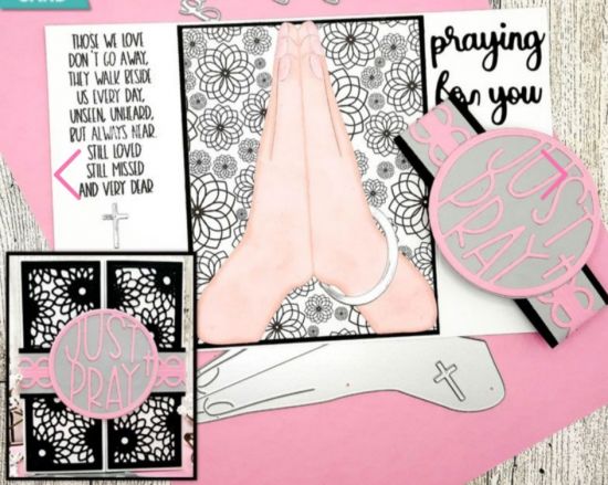 Praying Hands fold it
Keywords: Praying hands fold it swirl flowers just pray sympathy gate fold card