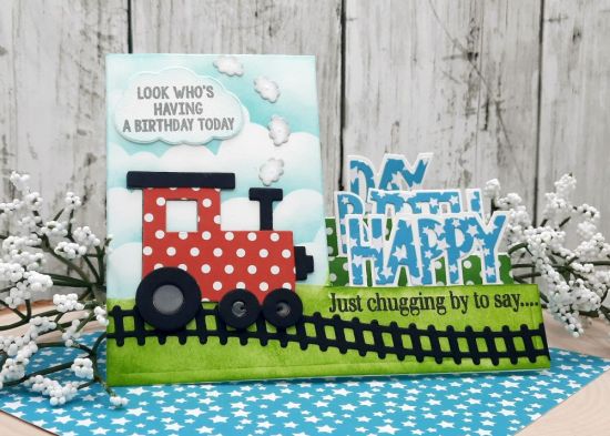 Happy Birthday step up card
Keywords: Happy birthday train choo