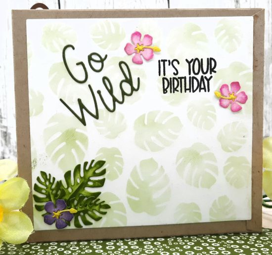 Tropical Palm Frame die (back)
Keywords: Go wild shadow box leaves monkey elephant giraffe peepst