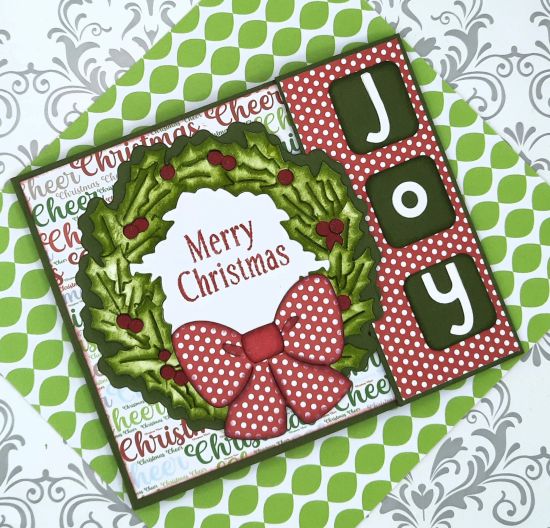 Gift Bag Insert die
Keywords: hollywreath2stamp Christmas gift bag wreath bow Joy candy canes