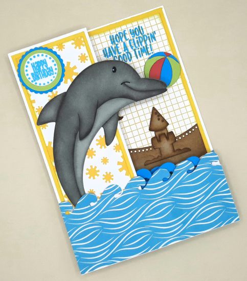 Jumping Dolphin fold it
Keywords: Dolphin birthday stephie sandcastle bucket waves ball