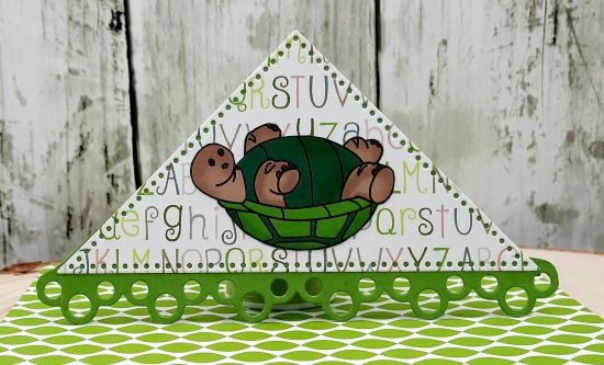 Triangle Bookmark die
Keywords: Bookmark turtle alphabet