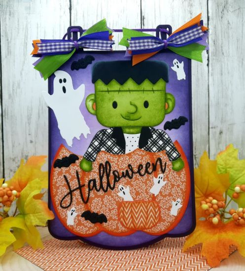 Frank Fold It
Keywords: Frankenstein pumpkin ghost bats Halloween BannerDies
