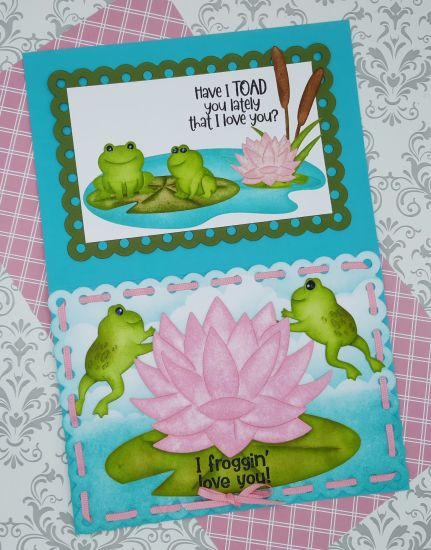 Eyelet Scallop Rectangles
Keywords: Frogs love lily pad pond cattails