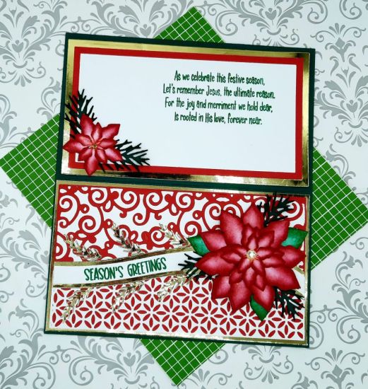 Mini Slimline Double Patterns
Keywords: Swirls poinsettia christmas FloralSwishCard