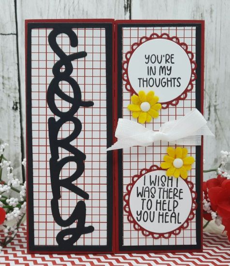 Vertical Sorry Panel
Keywords: Get well sick Stephie doll flowers gatefold