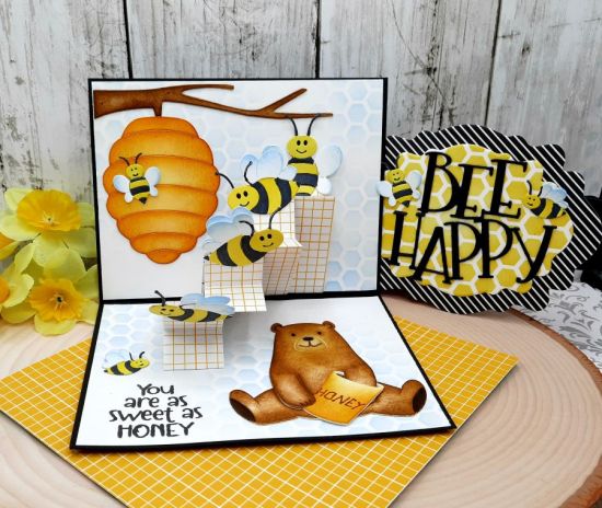 Horizontal Wave Card Insert
Keywords: Bee bear honey hive
