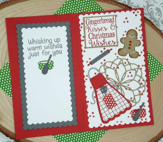 Awesome Aprons die
Keywords: Aprons rolling pin spatula gingerbread christmas doily