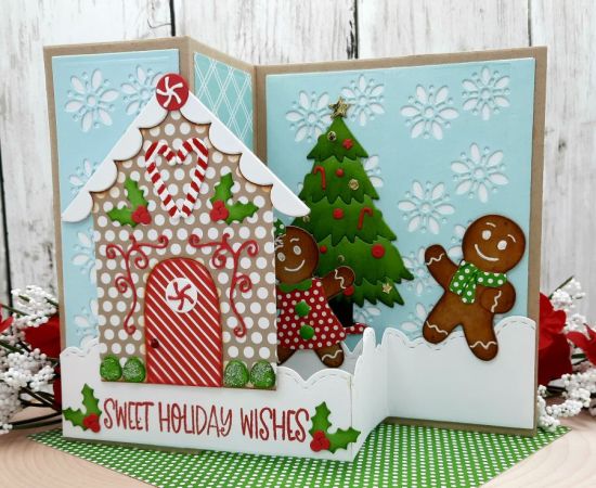 Gingerbread snow fun
Keywords: Gingerbread house tree z fold christmas DoubleZCard
