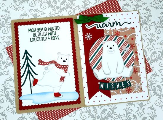 Stitch Dot Stitch Circle dies
Keywords: Christmas polar bear circle skating banner