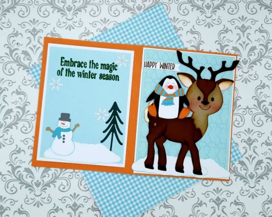 Argyle background die
Keywords: Reindeer penguin winter