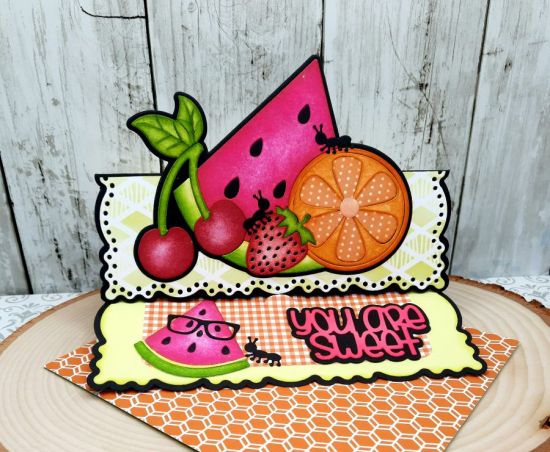 Fruit fold it (stand up)
Keywords: Fruit 5x5 deckle edge card
