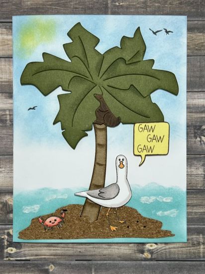 Seagulls
Keywords: Seagulls, Palm tree fold-it
