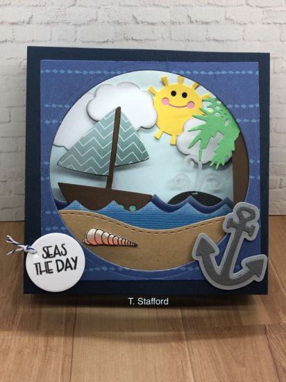 Ahoy Matey!
Keywords: Shadow box, sailboat2stamp, flamigos2stamp, whale club die set