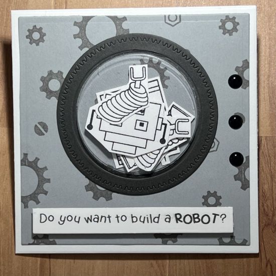 Keywords: Robots2build, 4x4 card, W Circle die, happystandups2stamp squarecard