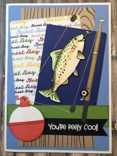A Fishy Father�s Day 
Keywords: Happy Father�s Day, Fish, Reel, Cool, Great Day, Father, Ornament