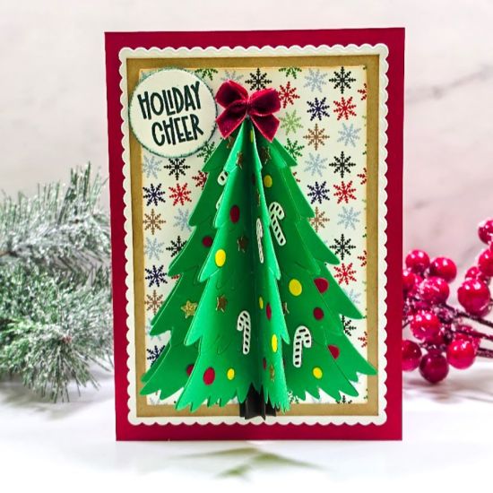 Keywords: Criss Cross Christmas Tree 5x7 Card