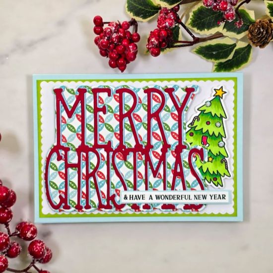 Keywords: Merry Christmas 5x7 Tree