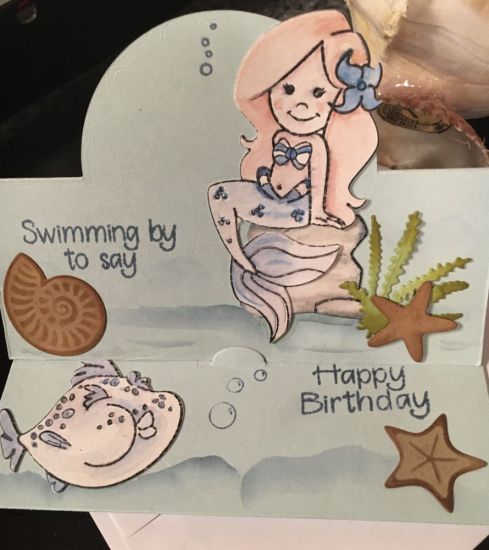 Fishy Birthday Wishes
Keywords: Stand up card