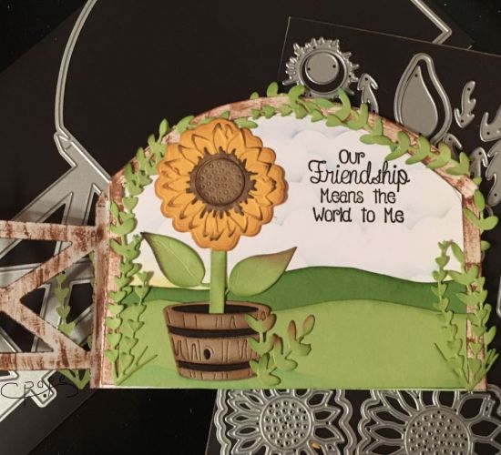 Inside sunflower Friendship card
Keywords: Hello Sunflower online class